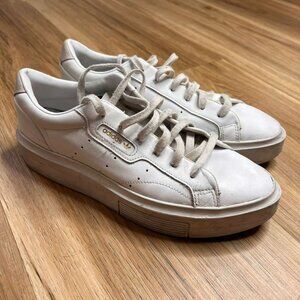 Adidas Originals Sleek Super Sneakers – Men’s Size 10 – White Leather